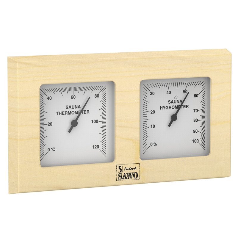 SAWO thermo-hygrometer 224-TH, pine