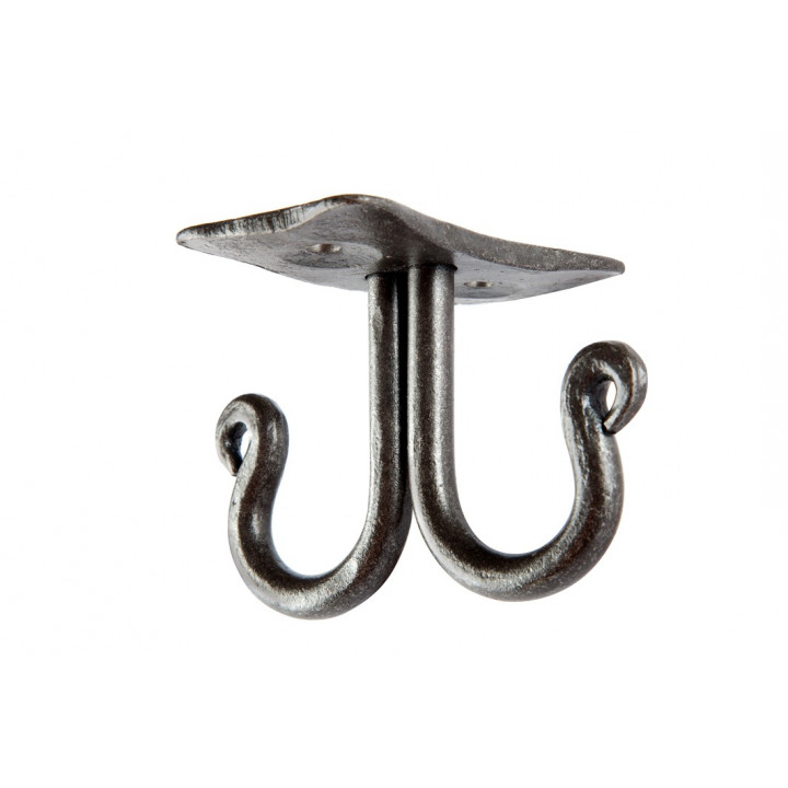 Towel rack under the shelf, two hooks