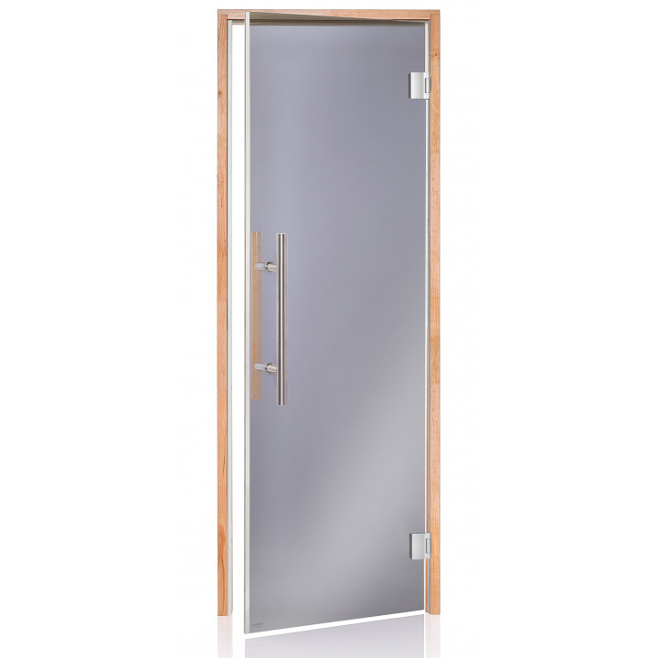 AD LUX glass sauna doors, 80 x 210, Alder, Grey