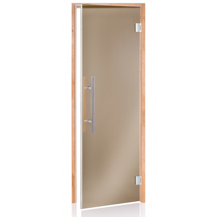 AD LUX glass sauna doors, 70 x 210, Alder, Bronze