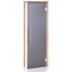 AD LUX glass sauna doors, Matte glass, 80 x 210, Alder, Matte gray