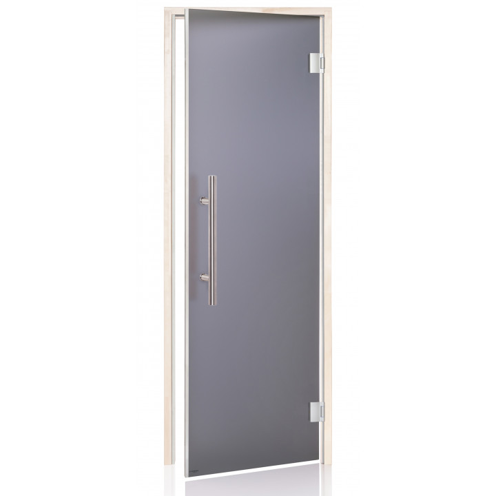 AD LUX glass sauna doors, Matte glass, 90 x 190, Aspen, Matte gray