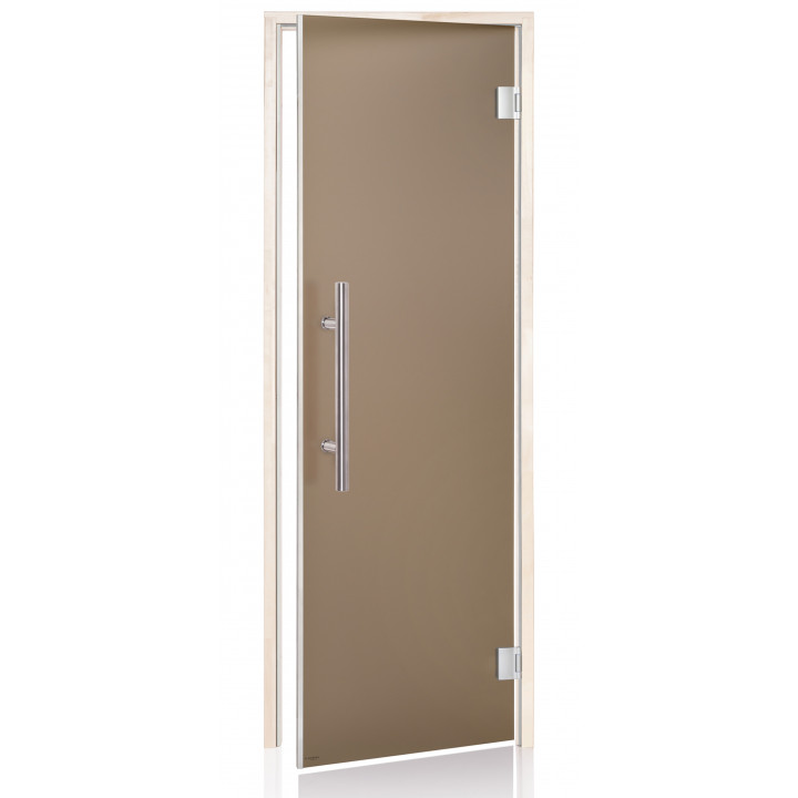 AD LUX glass sauna doors, Matte glass, 80 x 190, Aspen, Bronze Matte