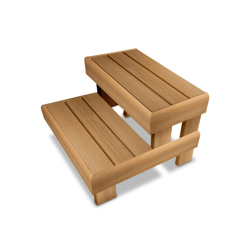 Sauna bench - staircase HS 2, alder