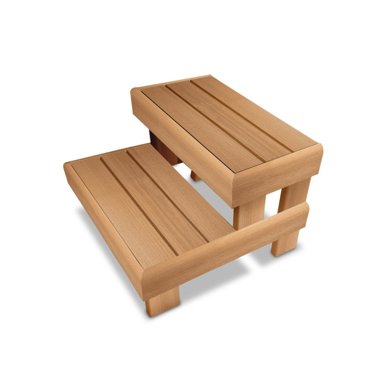 Sauna bench - ladder HS 2, thermo-aspen