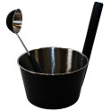 SAUNIA stainless steel set, black 4 l - 0