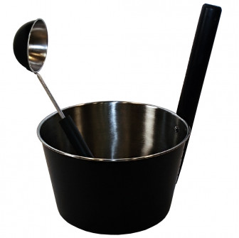 SAUNIA stainless steel set, black 4 l