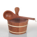 SAUFLEX wooden bucket 4 l, cedar - 0 SAUFLEX wooden bucket 4 l, cedar - 0