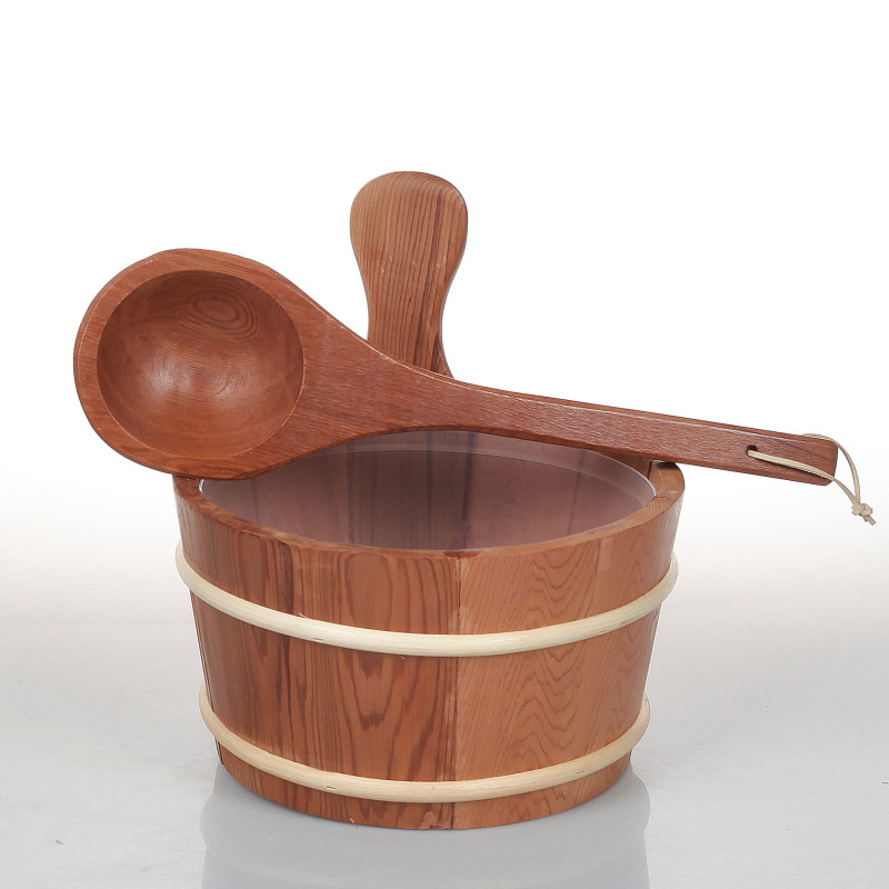 SAUFLEX wooden bucket 4 l, cedar SAUFLEX wooden bucket 4 l, cedar