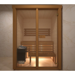 Sauna cabin with glass, 150x120cm  Sauna cabin with glass, 150x120cm