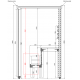 Sauna cabin with glass, 150x120cm