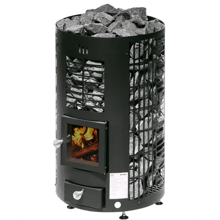 MONDEX KLAPI Wood-Burning Sauna Stove, Black
