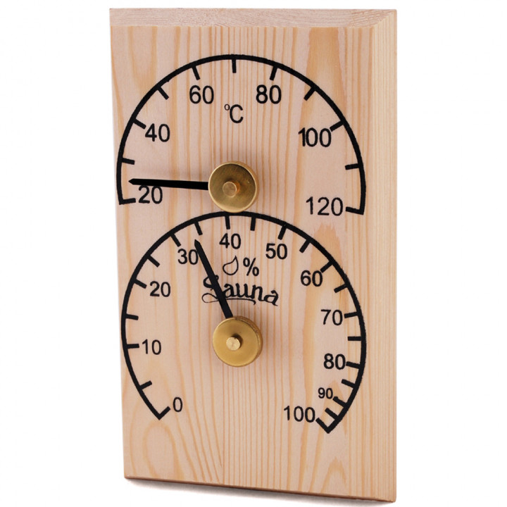 SAWO vertical thermo-hygrometer 106-THB, pine