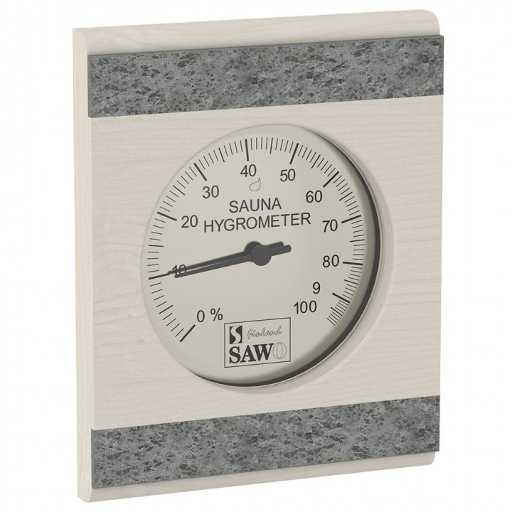 SAWO hygrometer 280-HRA, with stone strip, aspen