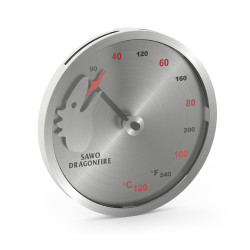 SAWO thermometer - Dragonfire, steel color  SAWO thermometer - Dragonfire, steel color