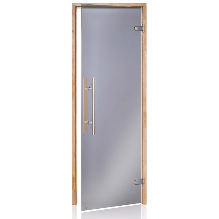 AD PREMIUM LIGHT glass sauna doors, 80 x 200, Alder, Grey