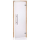 AD PREMIUM LIGHT glass sauna doors, Matte glass, 80 x 200, Alder, Matte clear