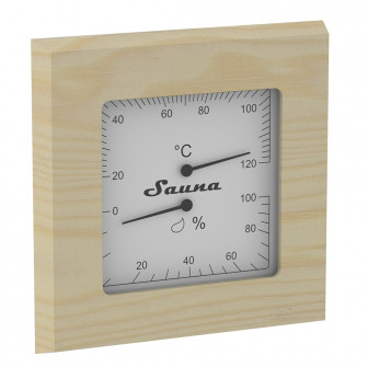 SAWO thermo-hygrometer 225-THP, pine