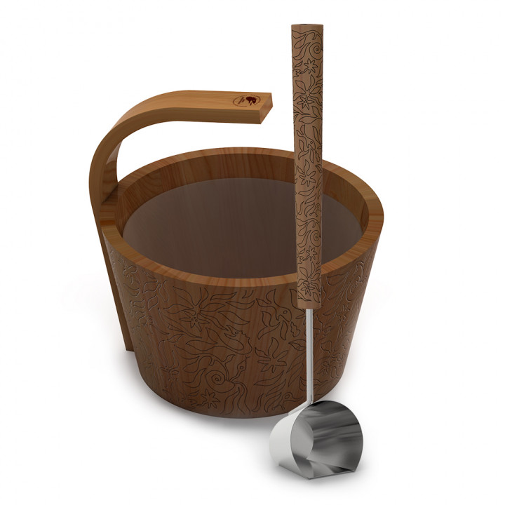 SAWO sauna set - More steam, premium, cedar 4 l