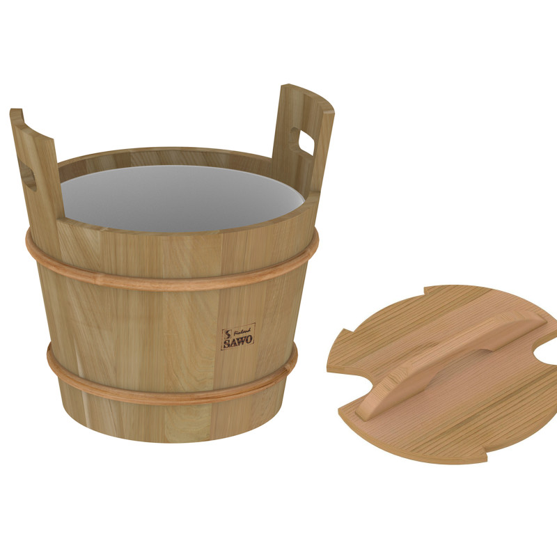 SAWO wooden bucket with lid, cedar 18 l SAWO wooden bucket with lid, cedar 18 l