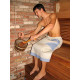Linen sauna apron