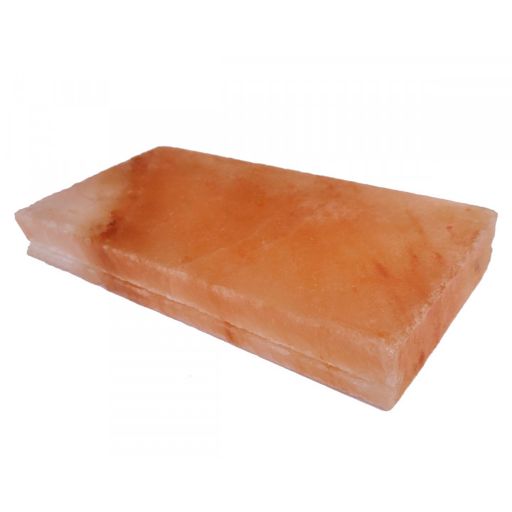 Polished himalayan salt bricks with notch 200x100x25mm