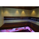 Polished himalayan salt bricks with notch 200x100x25mm