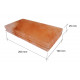 Polished himalayan salt bricks with notch 200x100x25mm