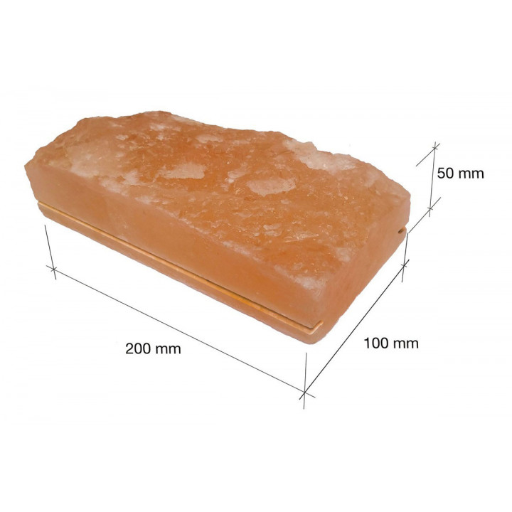 Crushed himalayan salt bricks with notch 200x100x50mm