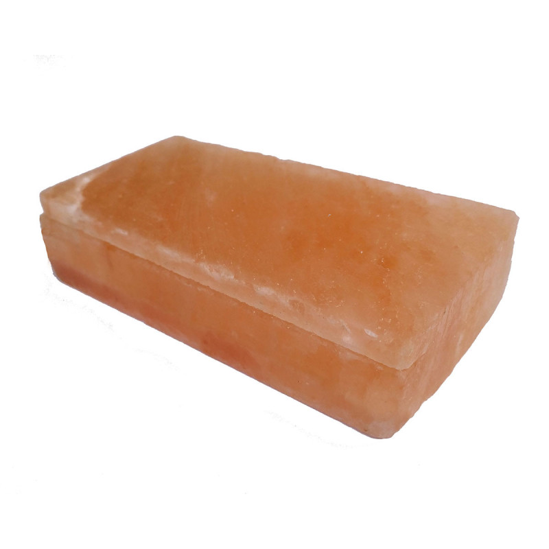 Polished himalayan salt bricks with notch 200x100x50mm