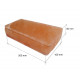 Polished himalayan salt bricks with notch 200x100x50mm