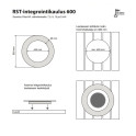 Embedding flange 600 - for IKI Pilari heater - 3
