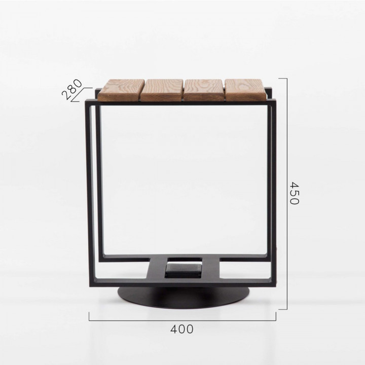 Firewood holder - MIKU, black