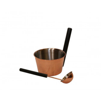 SAUNIA stainless steel set 4 l, black handle