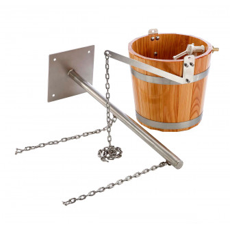 Cold shower bucket with holder - ELIGA