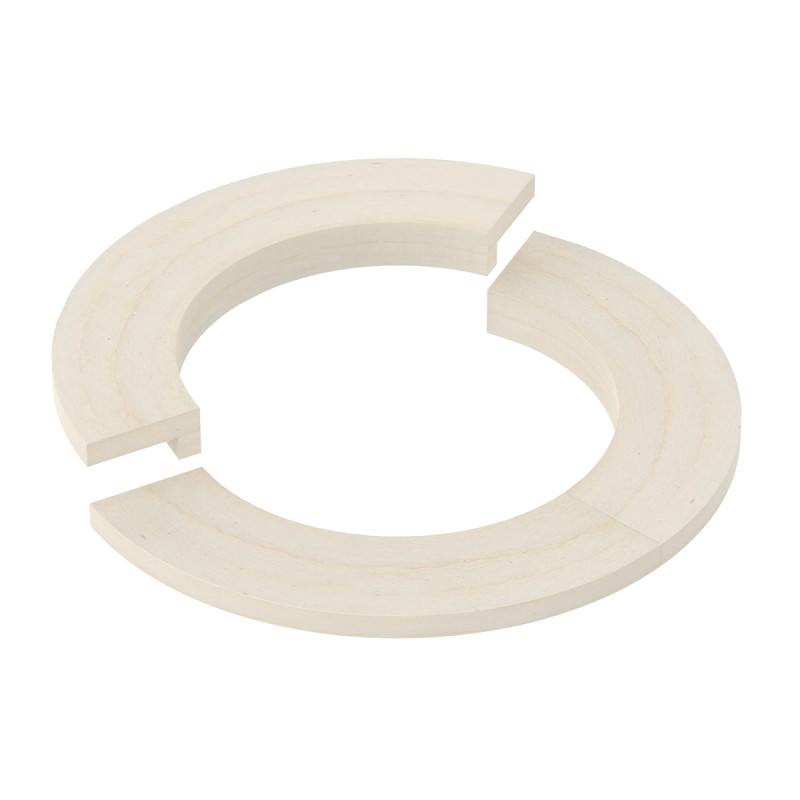 Embedding flange - for SAWOTEC Tower Round heater, wooden