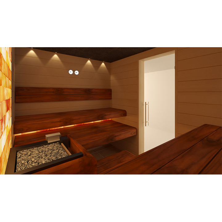 Sauna bench, Heat treated pine, 135x654x1800-2400mm