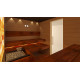 Sauna bench, Heat treated pine, 135x654x1800-2400mm