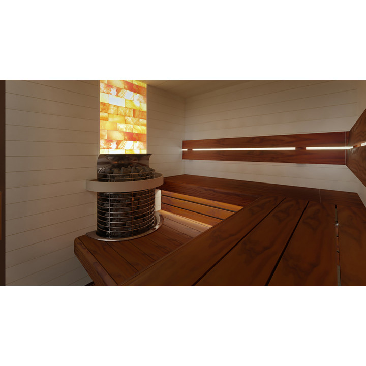 Sauna bench, Heat treated pine, 135x654x1800-2400mm