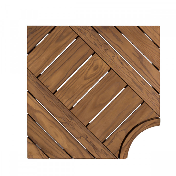 Corner module for modular sauna benches, pine 654x654 mm