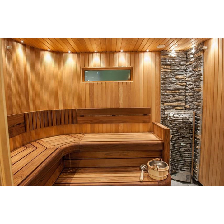 Corner module for modular sauna benches, pine 654x654 mm