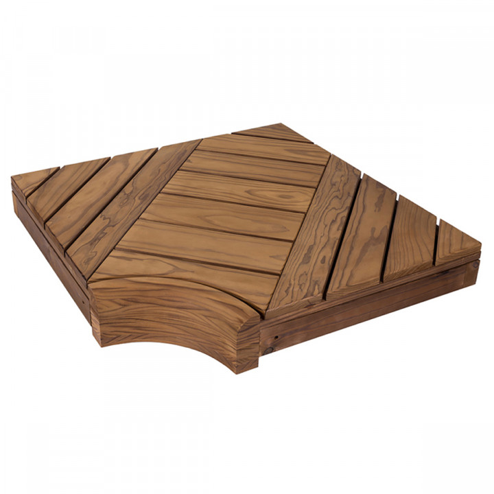 Corner module for modular sauna benches, pine 654x654 mm