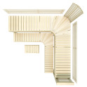 Modular sauna bench PREMIUM, Aspen - 3 Modular sauna bench PREMIUM, Aspen - 3
