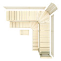 Modular sauna bench PREMIUM, Aspen - 4 Modular sauna bench PREMIUM, Aspen - 4