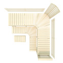 Modular sauna bench PREMIUM, Aspen - 2 Modular sauna bench PREMIUM, Aspen - 2