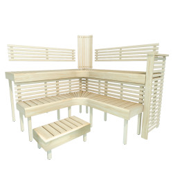 Modular sauna bench PREMIUM, Aspen  Modular sauna bench PREMIUM, Aspen