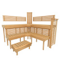 Modular sauna bench PREMIUM, Alder - 0