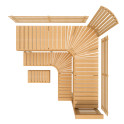 Modular sauna bench PREMIUM, Alder - 2