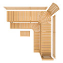 Modular sauna bench PREMIUM, Alder - 3
