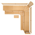 Modular sauna bench PREMIUM, Alder - 4